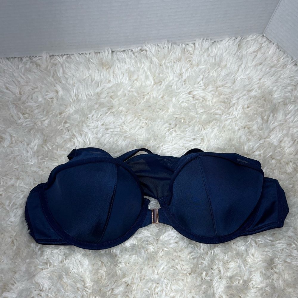 Soma Sensuals Front closure Demi Bra, Navy, Size 38B